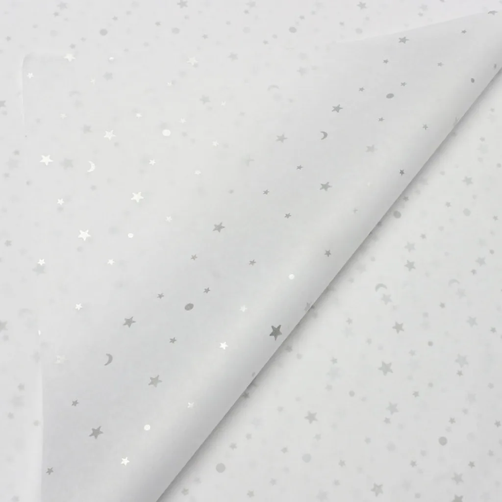 Craft Tissue Paper Multiple Colors Star Moon Tissue Paper Floral Wrapping Paper Premium For Floral Arrangement Bouquet Wrapping