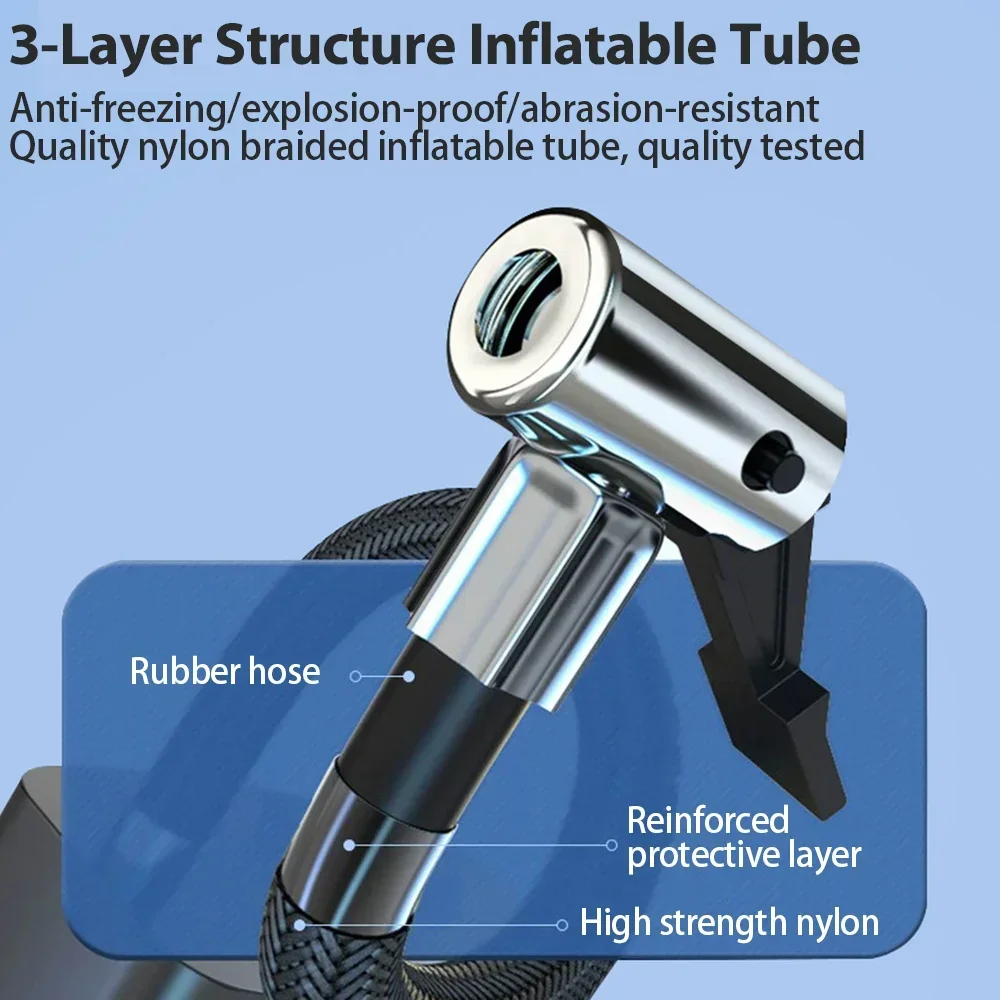 Motorcycle Air Pump Compressor Inflatable Tire Inflator Portable Compressor Digital Cordless Car Tyre Inflator For Bicycle Balls