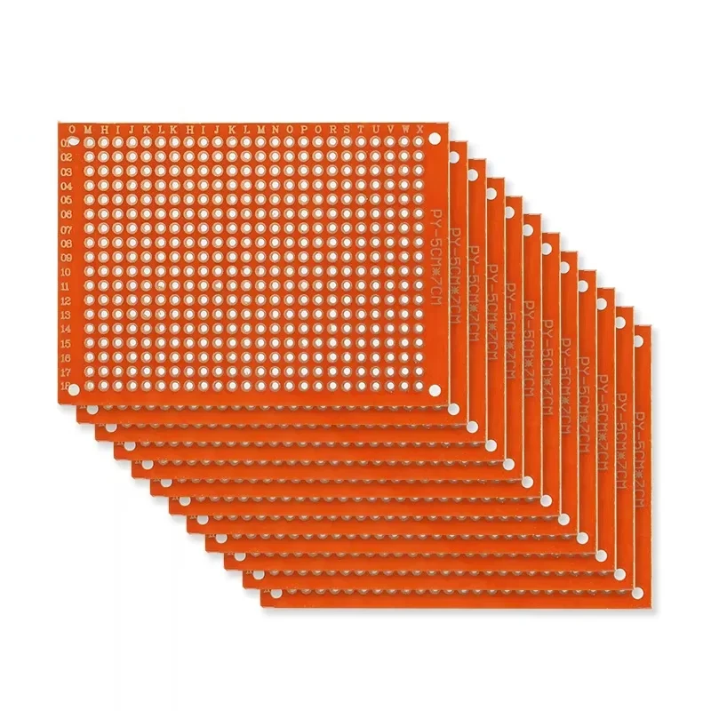 5/10PCS PCB Universal Board Single Side Yellow 5X7CM,PCB Board Prototype Perforated Grid Board Kit, for DIY Soldering5*7