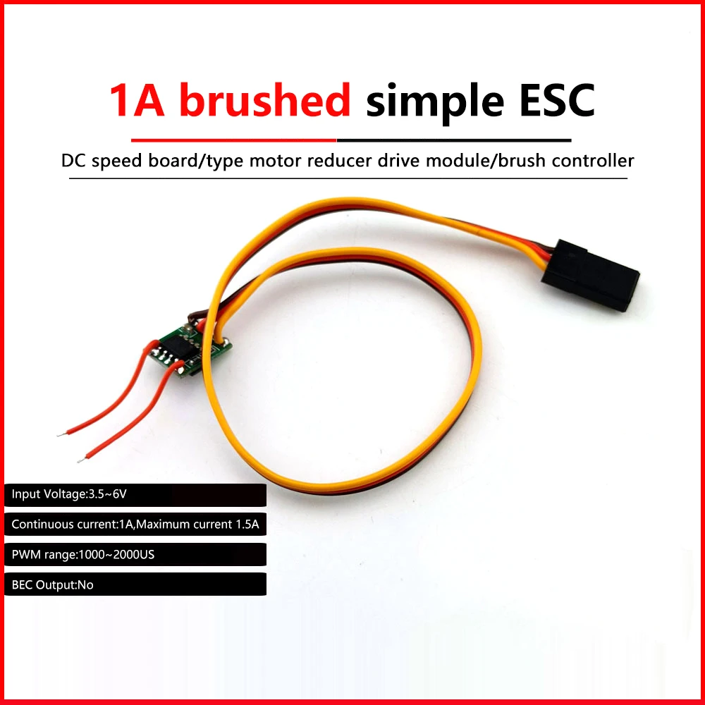 1a/3a Geborsteld Motor Snelheidsregelaar Micro Motor Aandrijving Module Mini Diy Bidirectionele Vooruit En Achteruit Geborsteld Esc Eenvoudig Esc