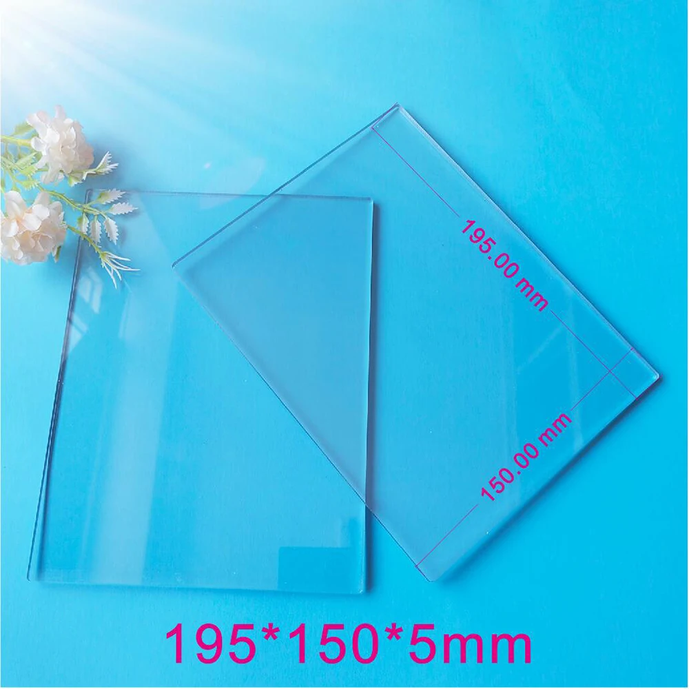 

195 * 150 * 5mm transparent endurance board, suitable for metal cutting and die-cutting machines, DIY handmade