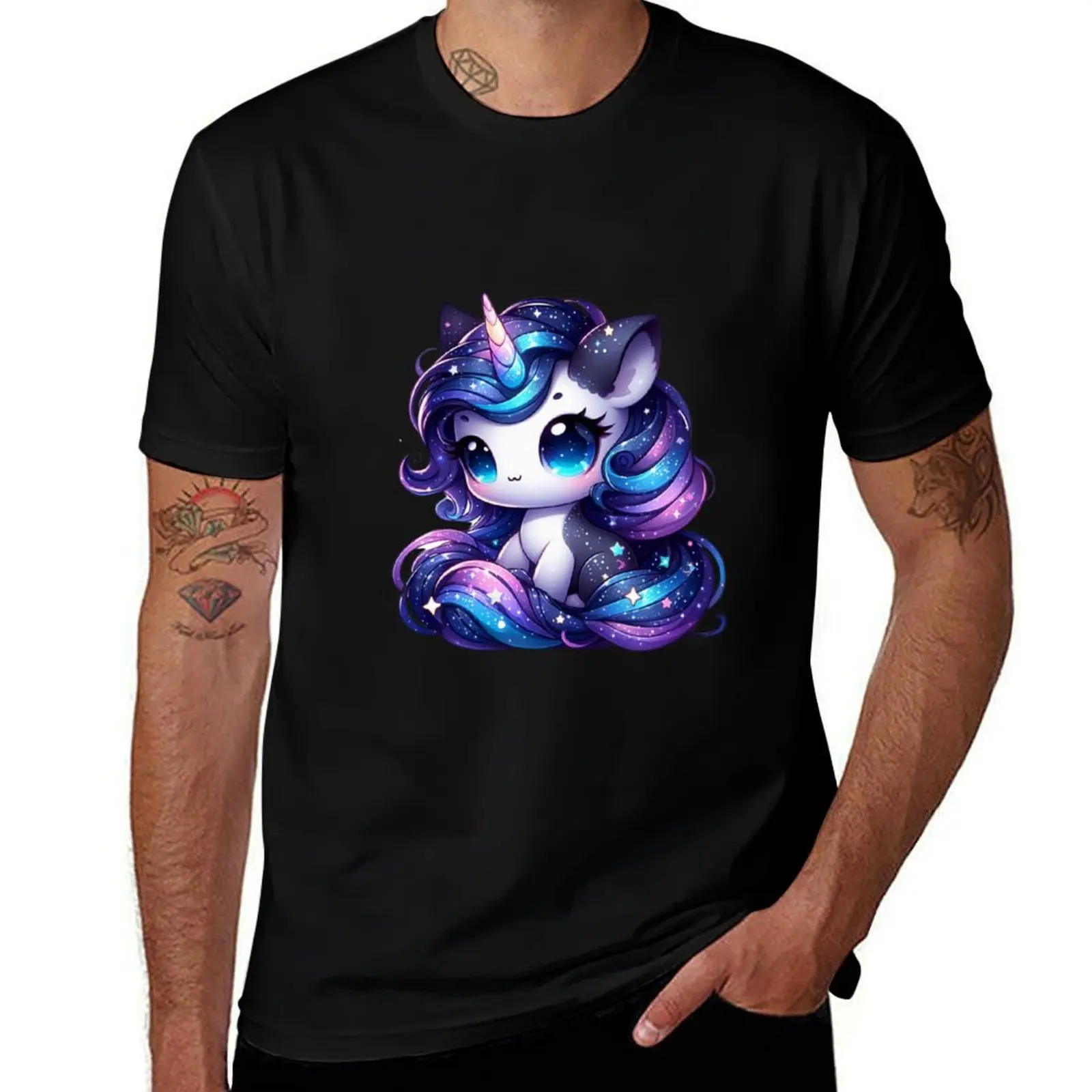 Cute Unicorn Rainbow Magical Creature Beautiful Fantasy Art T-Shirt Industrial Work Tee Shirt T-Shirt