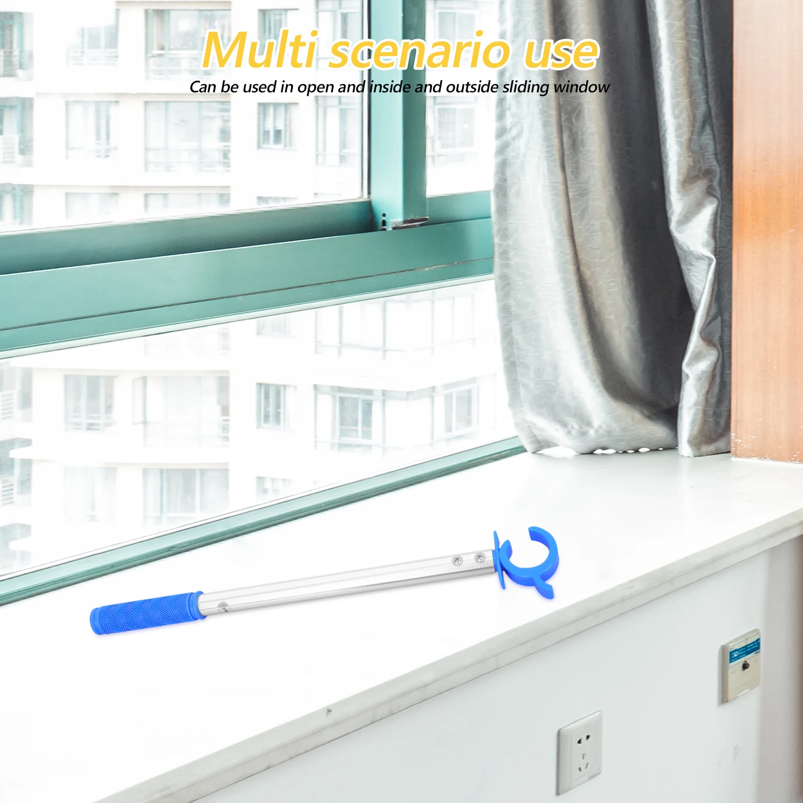 

Awning Window Opener Rod Long Blinds Opening Pole Convenient Stick for Easy Window Operation Bedroom Kitchen Stick