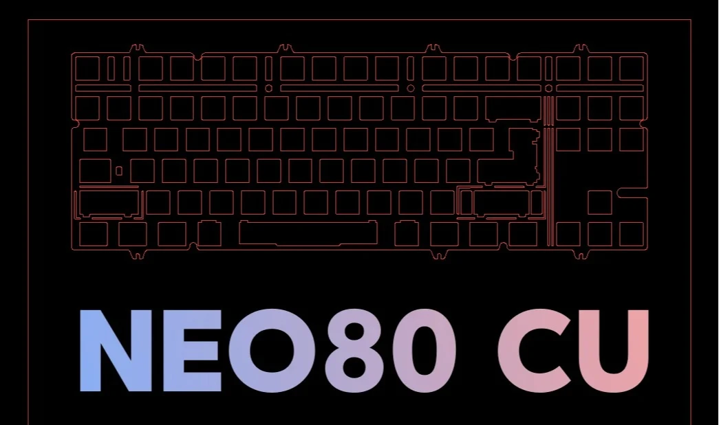 Reinforced plate for mechanical keyboard neo80 cu for Aluminum CF PP PC POM FR4 PEI Brass ( for pcb screw in stabs )