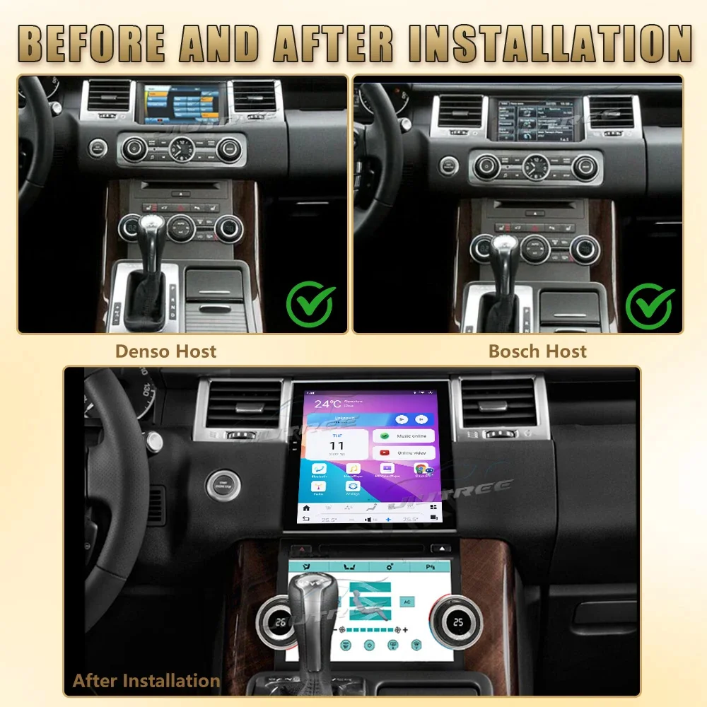 Rádio do carro de 10.4 polegadas para land rover range sport l320 2011 2012 2013 atualização sem fio carplay android autoaudio tela toque estéreo