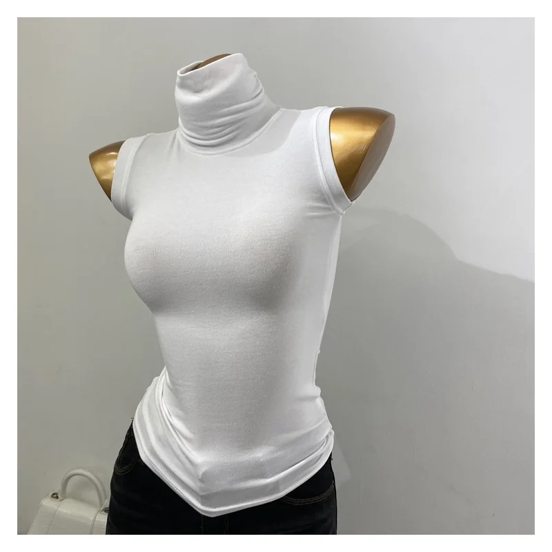 Comfortable High Ne Svel Women's Base irt Micro Transparent Slim Fit Sexy T-irt New 2025 Inner Wear Top