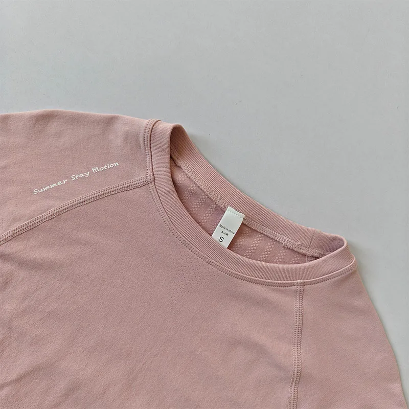 Damen Outdoor-Sportshirt Yoga-Bekleidung Fitness-T-Shirt Lauf-Workout-Oberteil T-Shirt Damen-Sportbekleidung Trainingskleidung Fitnessstudio-Kleidung – Detail 10