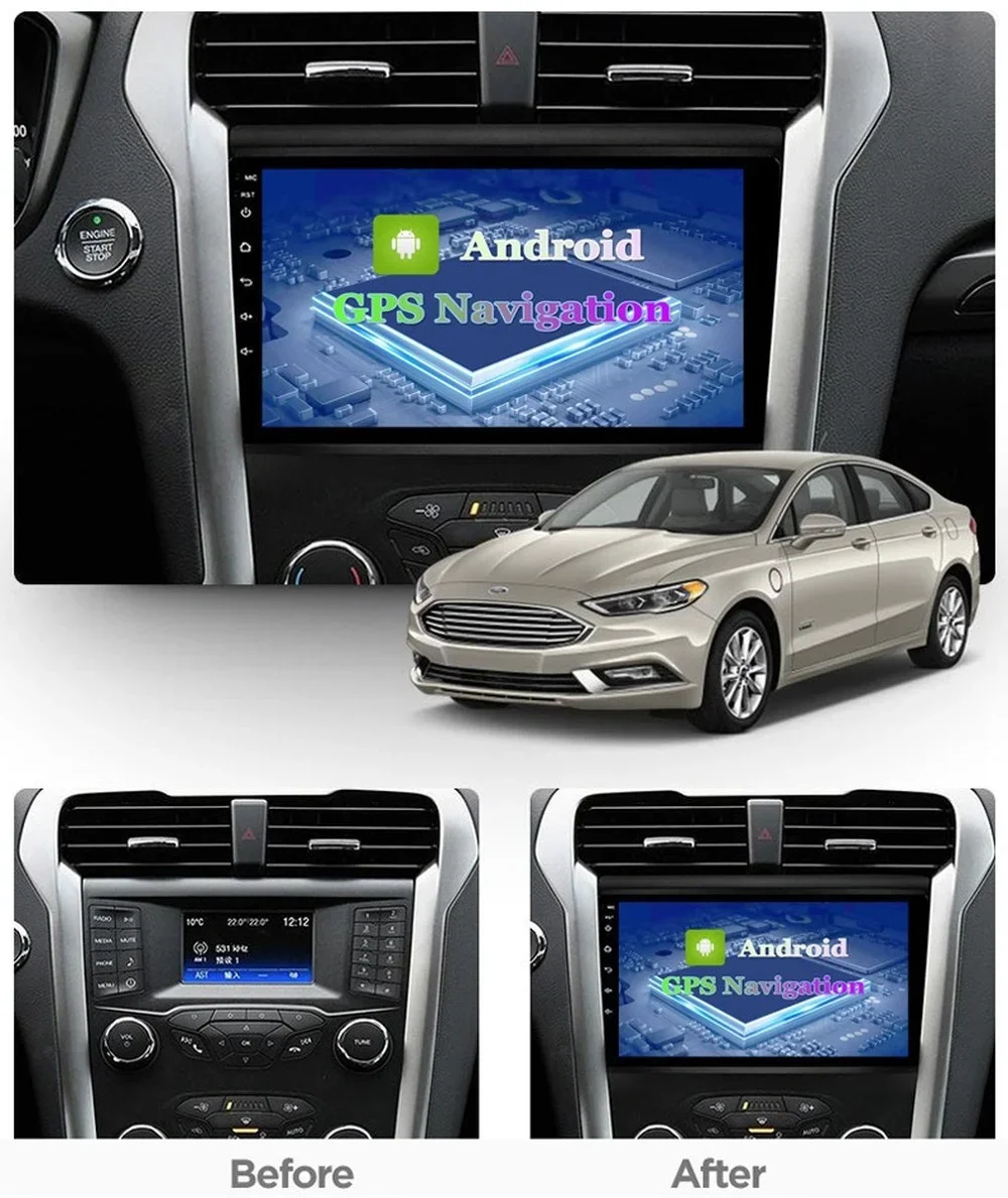 Android 11 Car GPS Navigation For Ford MONDEO 2013- Auto Radio Stereo Multimedia Player With BT Wifi 4G AHD DSP CARPLAY