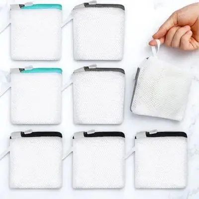 

8Pcs Laundry Mesh Bags for Delicates Polyester Wash Bags Anti-Rust Zipper Machine Washing Protection for Bras Underwear Socks