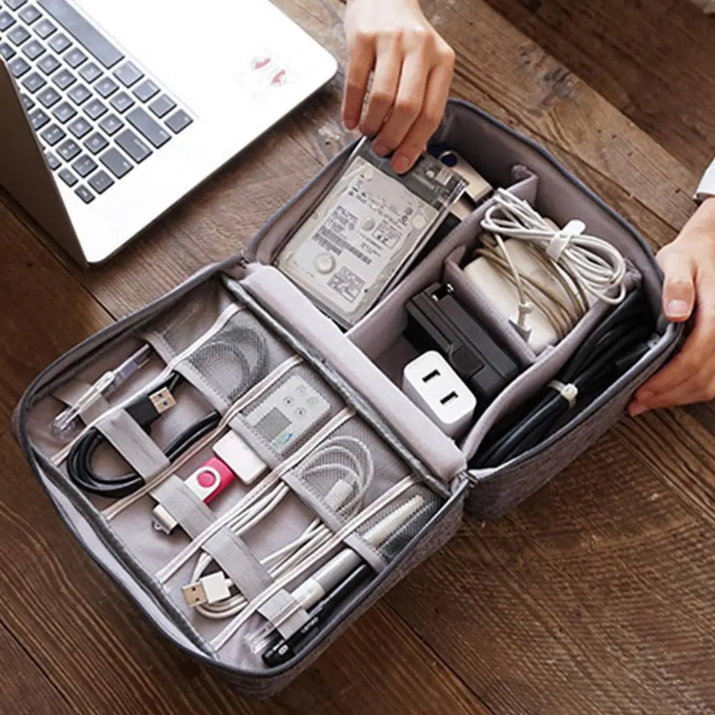 Ortable Electronic Digital Storage Bag Multifunctional Travel Large-capacity Handbag Protective Dust-proof Case O6D2