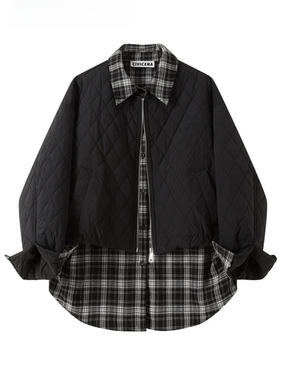 civicera-paresseux-sle-ample-decontracte-plaid-patchwork-coton-jaet-femmes-automne-hiver-design-sens-vetements-d'exterieur-version-coreenne