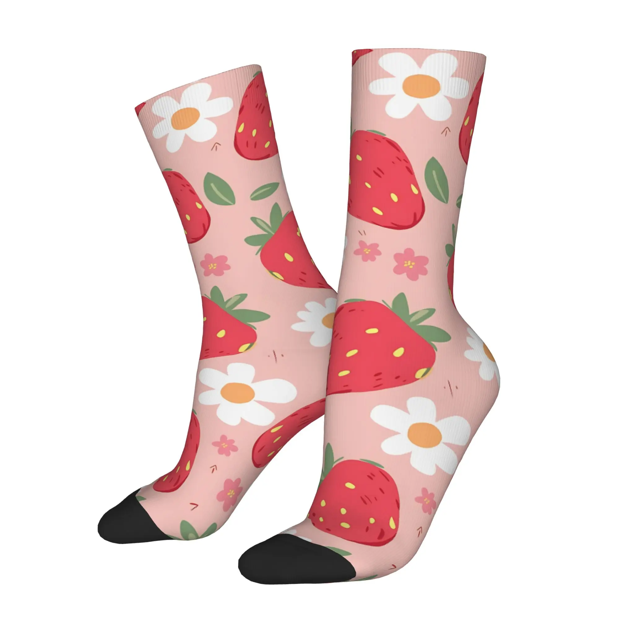 

Running Socks Vintage strawberry pattern Desgin Crazy Men's Socks Unisex customized items Pattern Printed Sock