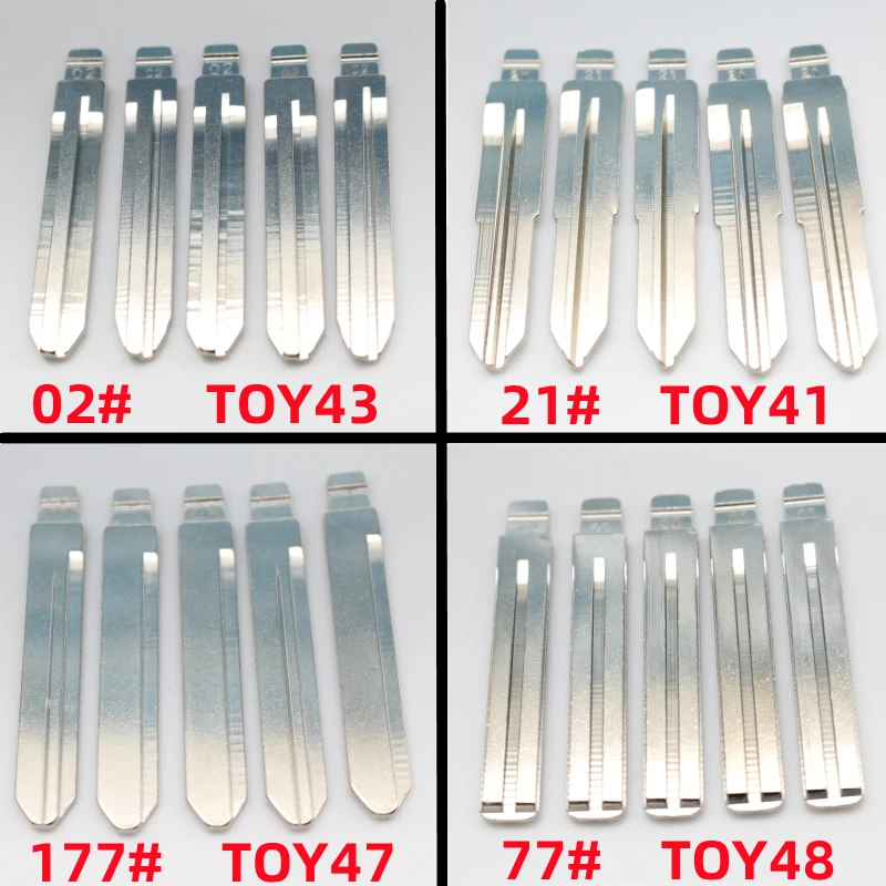

FLYBETTTER OEM 50Pcs TOY41 TOY43 TOY47 TOY48 Metal Blank Uncut Remote Key Blade For Toyota For Keydiy KD Xhorse VVDI JMD