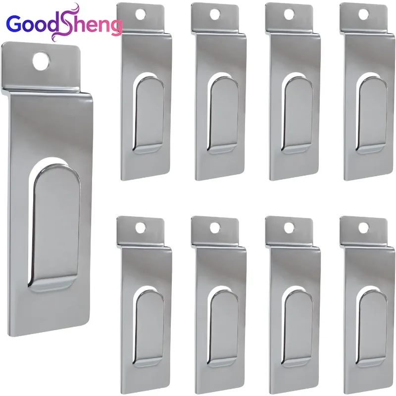 GOODSHENG Slatwall Utility Hooks,Metal Notch Picture Display Hooks Commercial Slatwall Picture Hook Hangers Painting Hook