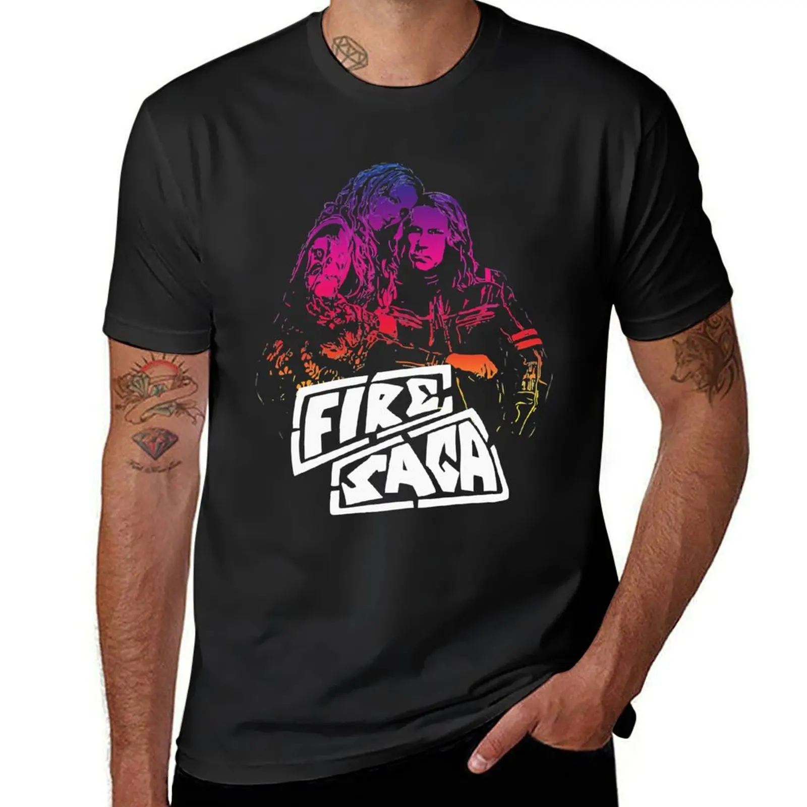 

Lover Gift Fire Saga Retro Wave T-Shirt customs graphic tee shirt boys animal print aesthetic clothes mens tall t shirts
