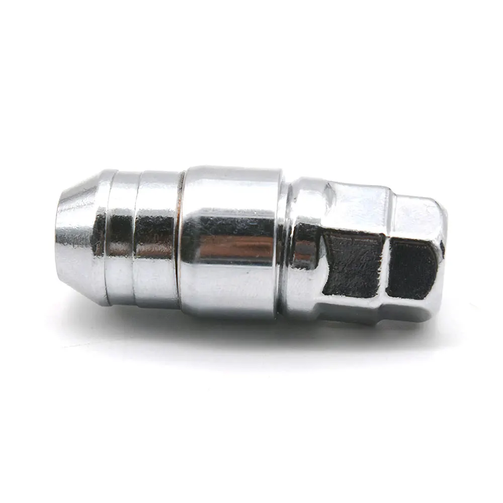 AD M12X1.5 4pcs Nuts +1 Key Closed End Anti theft Security Car Wheel Locking Nuts Wheel Rim Lock Lug Nuts High Quality Chrome
