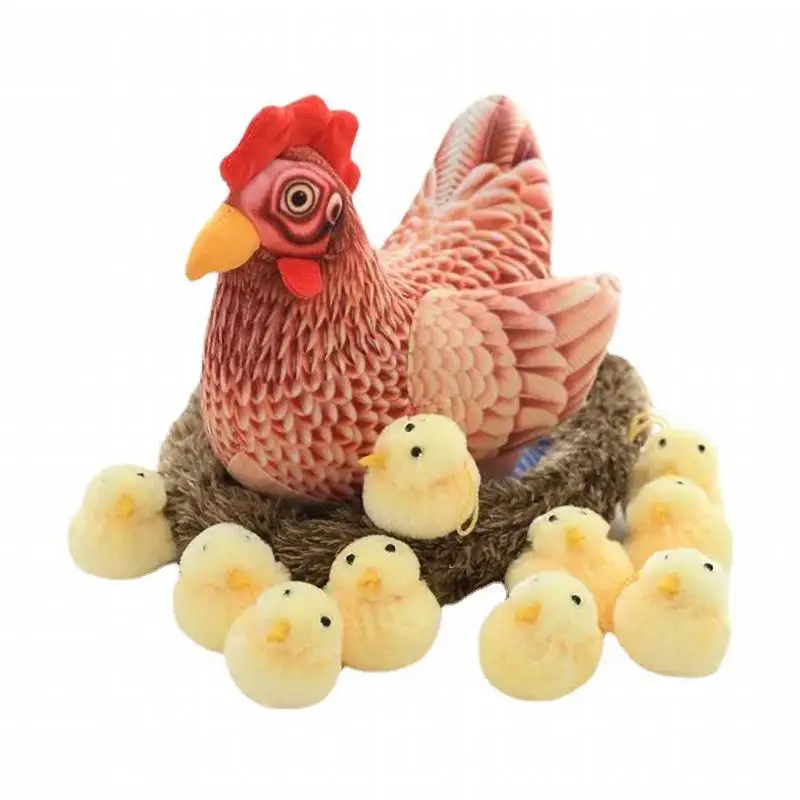 

Chicken Stuffed Animals Cute Sitting Chicken Toy Adorable Easter Chicken Plush Toy For Car Chair Bedroom Bed