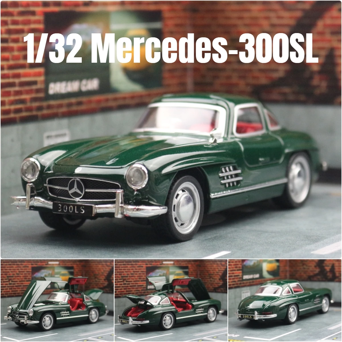 1/32 Mercedes-Benz 300SL Toy Car Model Diecast Metal Vehicle