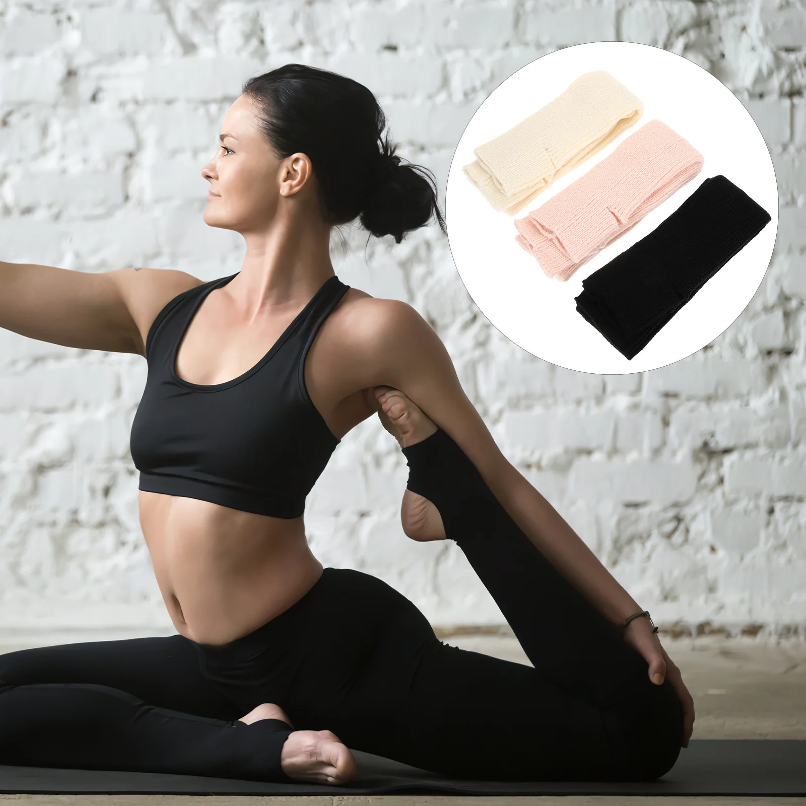 

3Pairs Knitted Leg Warmers for Women Cozy Warm Leg Covers for Dance Ballet Yoga Workout Cold Weather Protection
