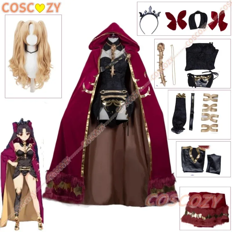 

Аниме косплей костюм парик головной убор Fgo Ereshkigal полный комплект униформа с халатом костюм на Хэллоуин наряды на заказ
