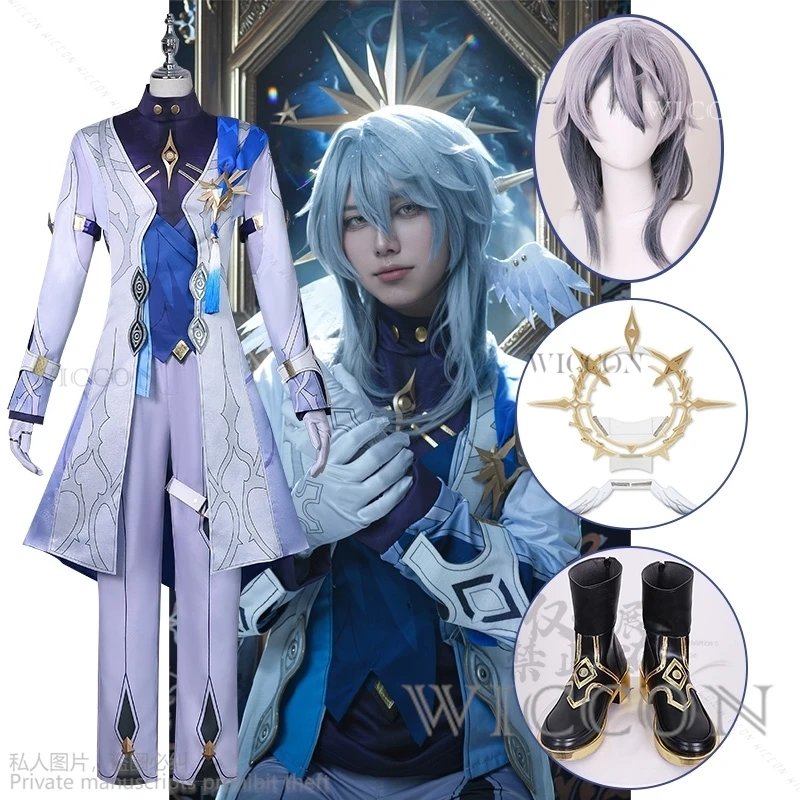 Sunday Cosplay Costume Honkai Star Rail Carnival Uniform Wig Anime Halloween Costumes Men Game Character Outfit Earring Heatwear