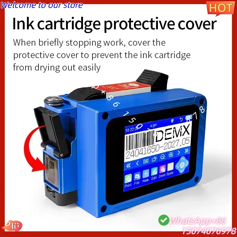 2026 Mini Portable Thermal Inkjet Printer Card Printer Semi-Automatic USB Charging 600dpi Resolution for Tube Bottle Cap