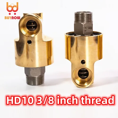 Junta giratoria HD10 DN10 de 3/8 pulgadas, junta giratoria 360, acoplamiento giratorio de agua, aire y aceite, conector universal de pulverización, unión de rotación de latón