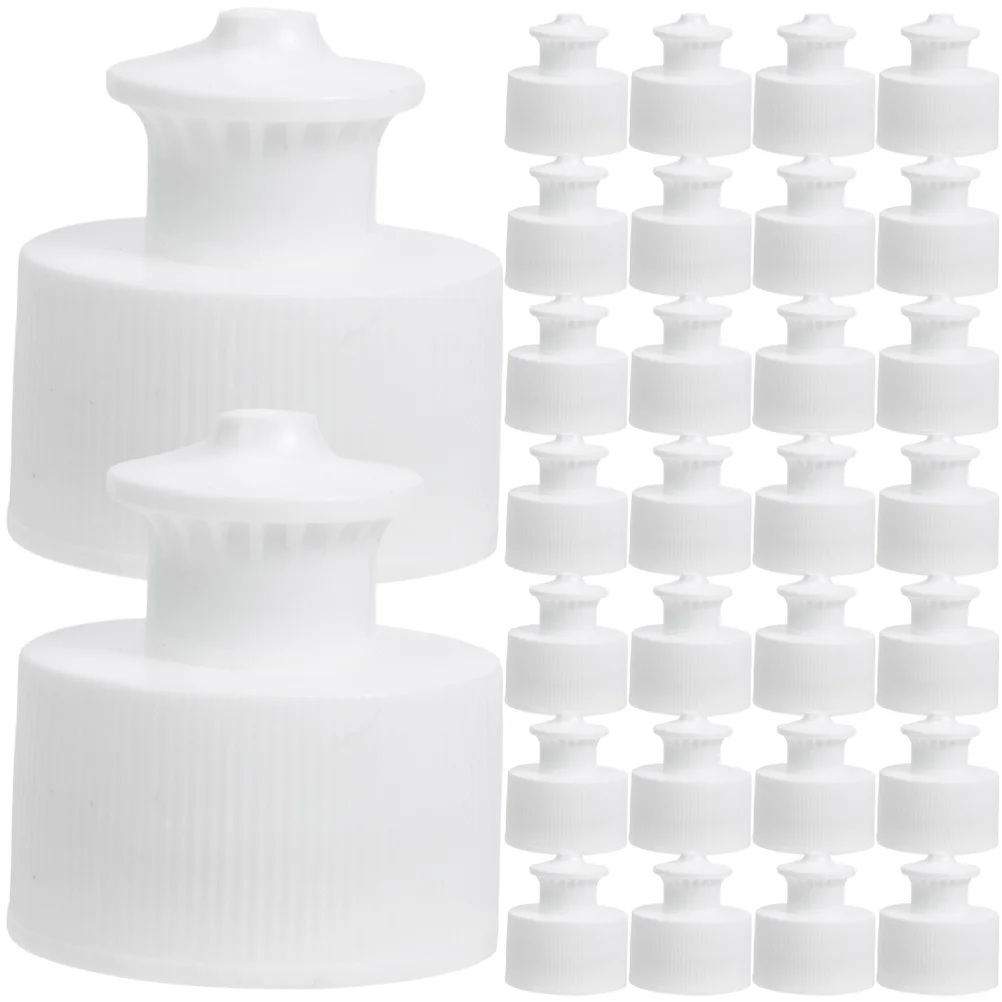 

50 Pcs Reusable Replacement Bottle Caps for Water Bottles Sports Lids Plastic Tops Leak Proof Sealing Safe