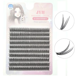 400PCS Natural Fan Eyelashes High Quality Fish Tail Silk False EyeLash C Curl Dovetail Fly Eyelash Extension Diy Lashes Makeup