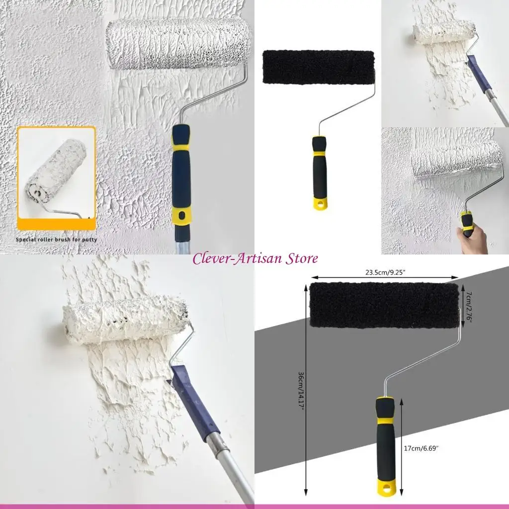 

E06B Convenient Tool 9 Inch Wall Brush Putty Roller Cleaning for Smooth Plastering