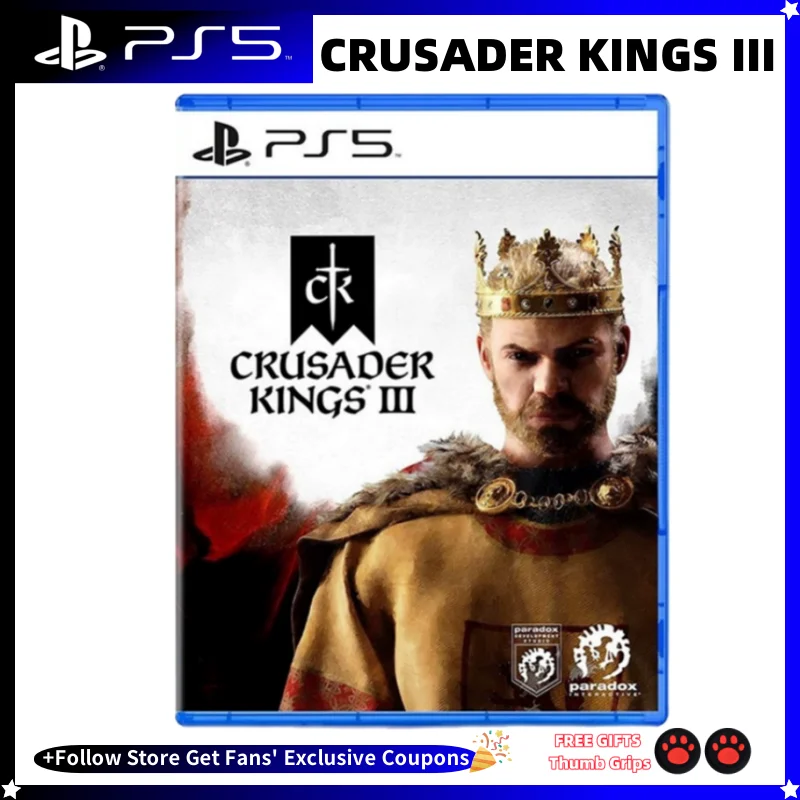 Sony Playstation 5 PS5 New Game CD Crusader Kings III Physical Game Card Playstation PS5 Crusader Kings III