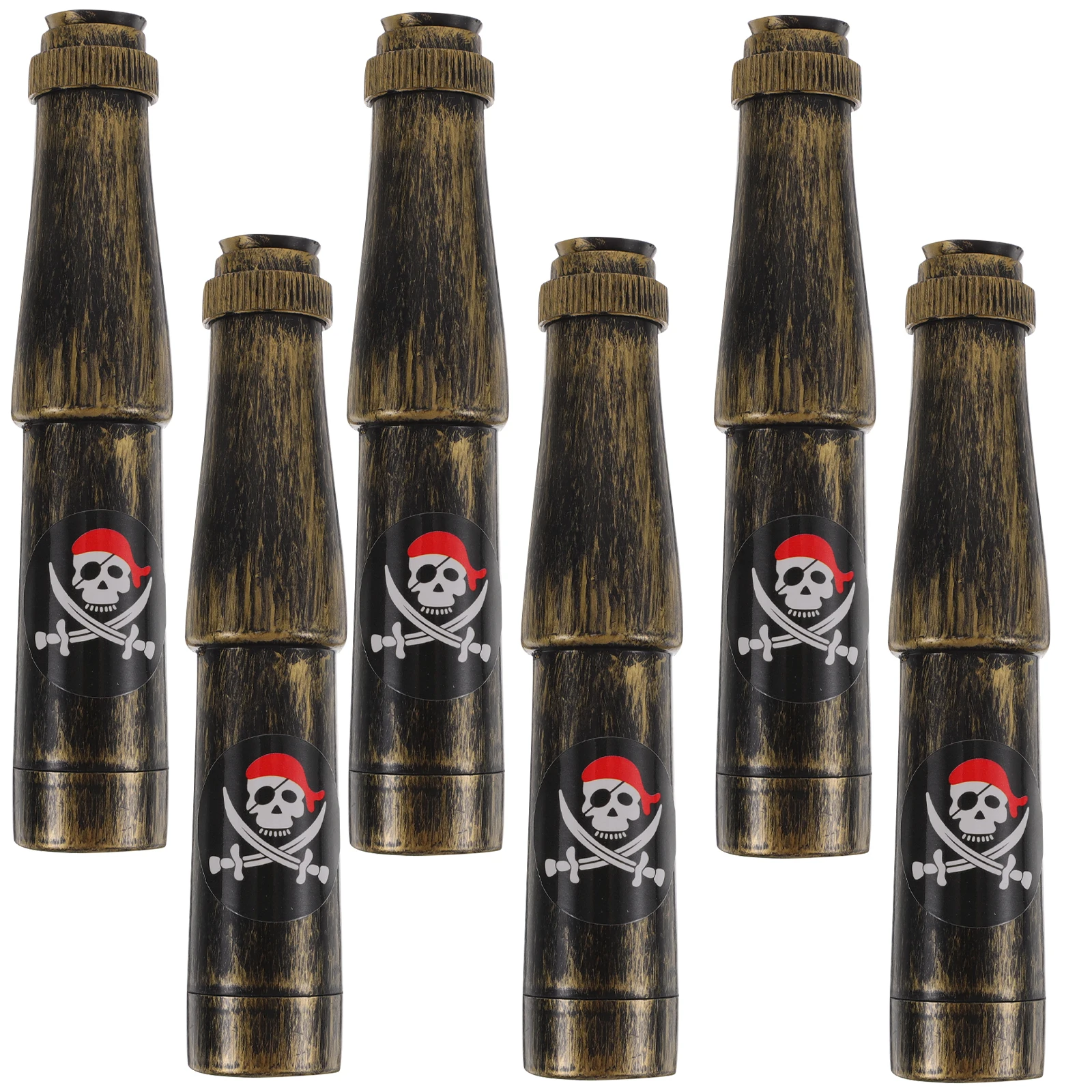 أطفال القراصنة التلسكوبات 6 قطعة لعبة للبنين بنات 3-5 سنوات هدايا الحفلات اللعب زي ملحق ديكور أحادي العين هدية #6