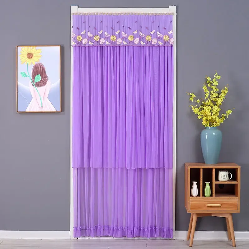 Door Fabric Four Seasons Household Bedroom Lace Mosquito-Proof Sand Curtain Kitchen Toilet Partition Curtai