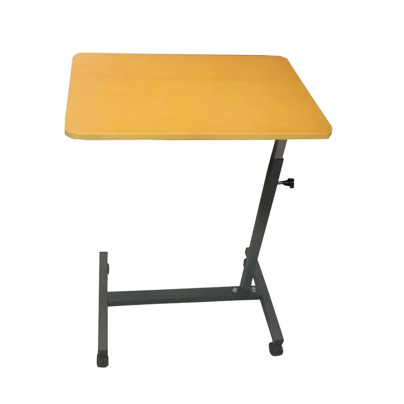 Wholesale Cheap Price Hospital Furniture-Height Adjustable Overbed Table with Wheels for Patients Medical Dining