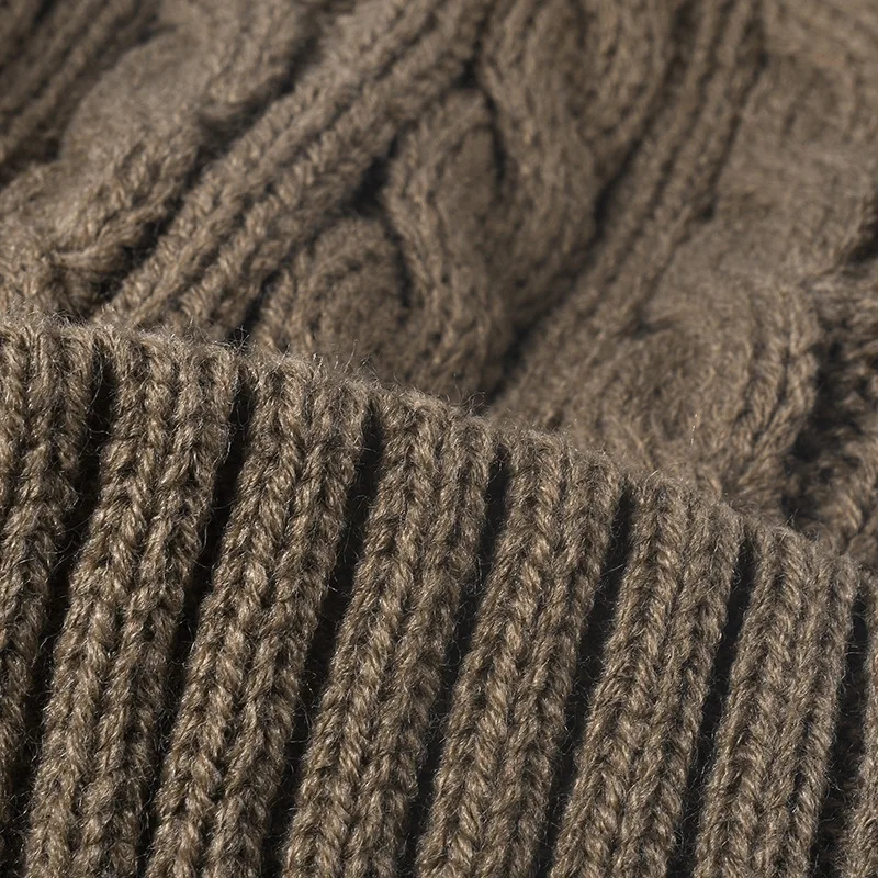 Autumn and Winter Knitted Fleece-Lined Thickened Warm Ear-Protecting Jacquard Beanie for Men, Cross-Border Outdoor Woolen Hat