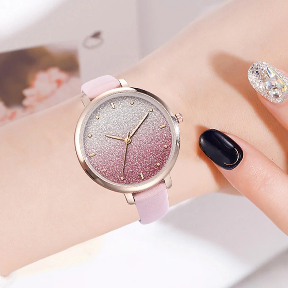 

1Pcs Fashion Watch for Women Modern Quartz Wristwatch Casual Lady Watch with Glass Dial Soft PU Band Daily Use Reliable