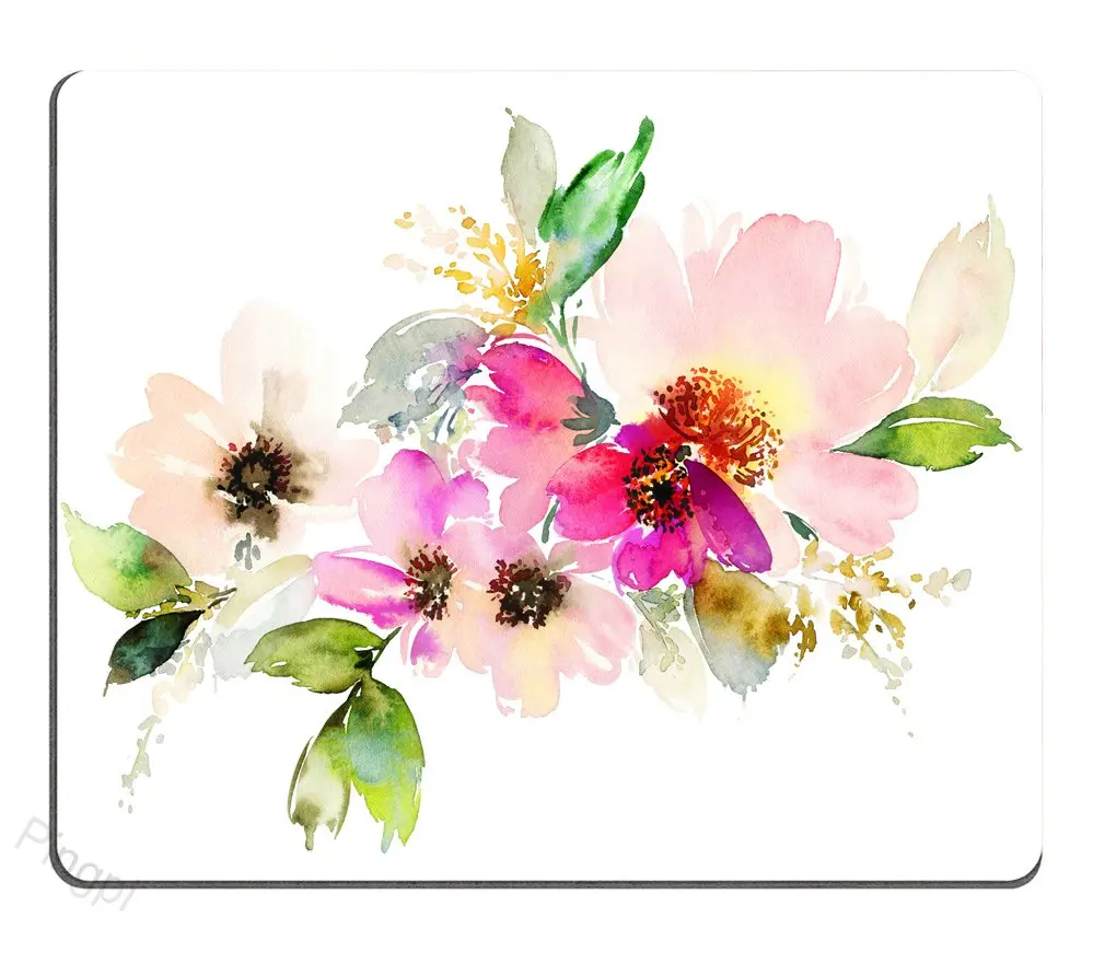 High Quality Retro Flower Plants Printing Gaming Mousepad Gamer Mouse Mat Keyboard Mats Desk Pad Mousepads 22x18cm For Computer