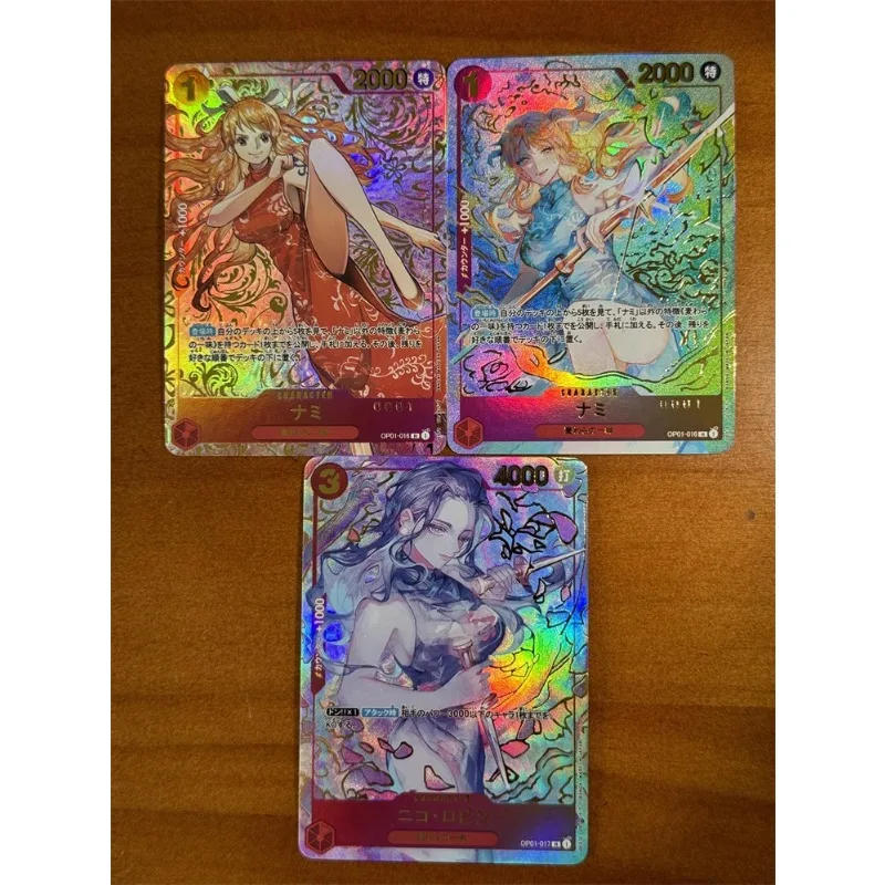 DIY ONE PIECE OPCG Original Collection Cards PSA Co Branded Card Anime Peripheral Game Collection Card Holiday Gift