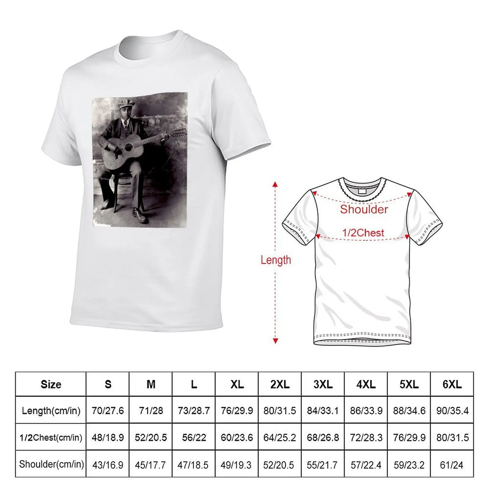 Blind Willie McTell T-Shirt customizeds tees slim fit t shirts for men