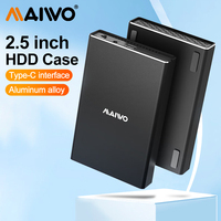 MAIWO External Hard Drive Enclosure USB 3.1 and SATA 6Gbps Aluminum Alloy HDD Adapter for 2.5-Inch HDD Tool-Free Installation