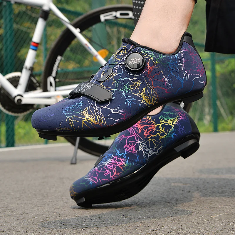 

New cycling shoes men's road self-locking cycling shoes non-slip mountain large size cycling shoes