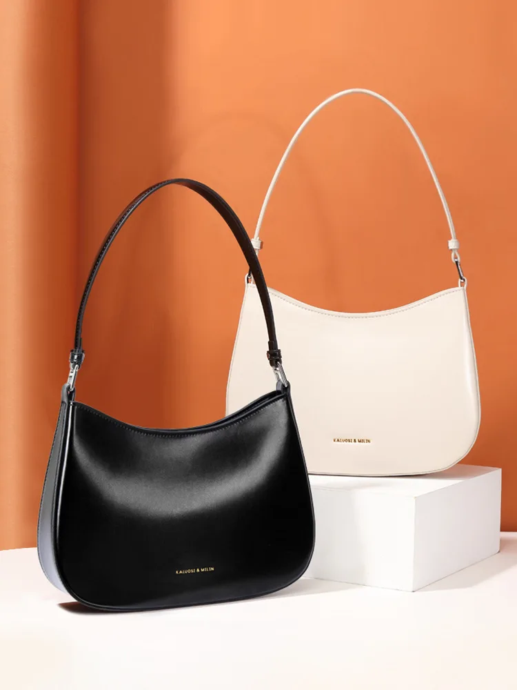 PU Leather Women Half Moon Bag High Quality Underarm Shoulder Bag Handbag Ladies Luxury Hobos Bag For Shipping Commuting
