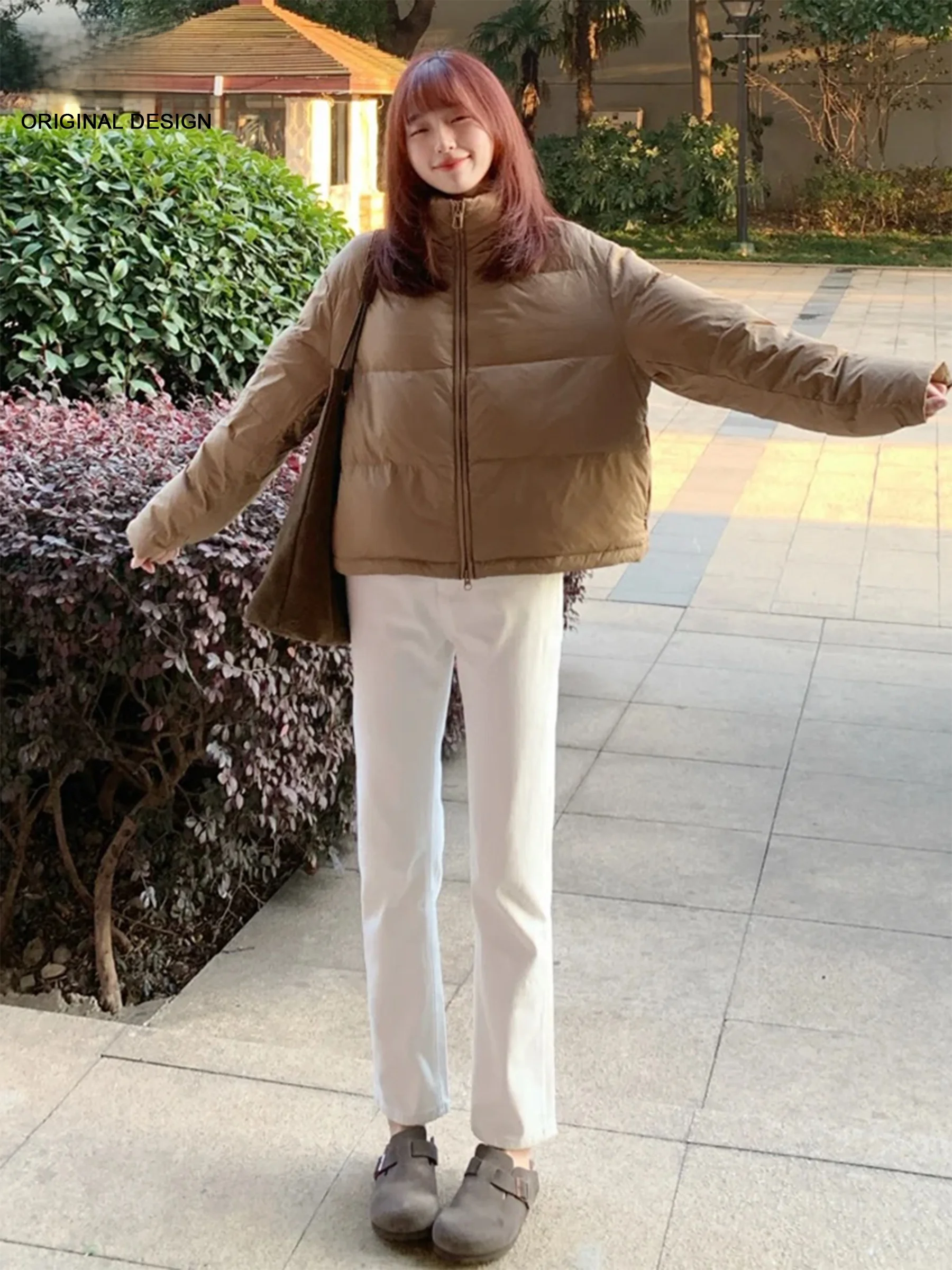 

Белые джинсы с высокой талией, прямые, облегающие, женские, новинка 2026 года, летние, для модниц, укороченные, с эффектом похудения, брюки-дудочки с высокой талией