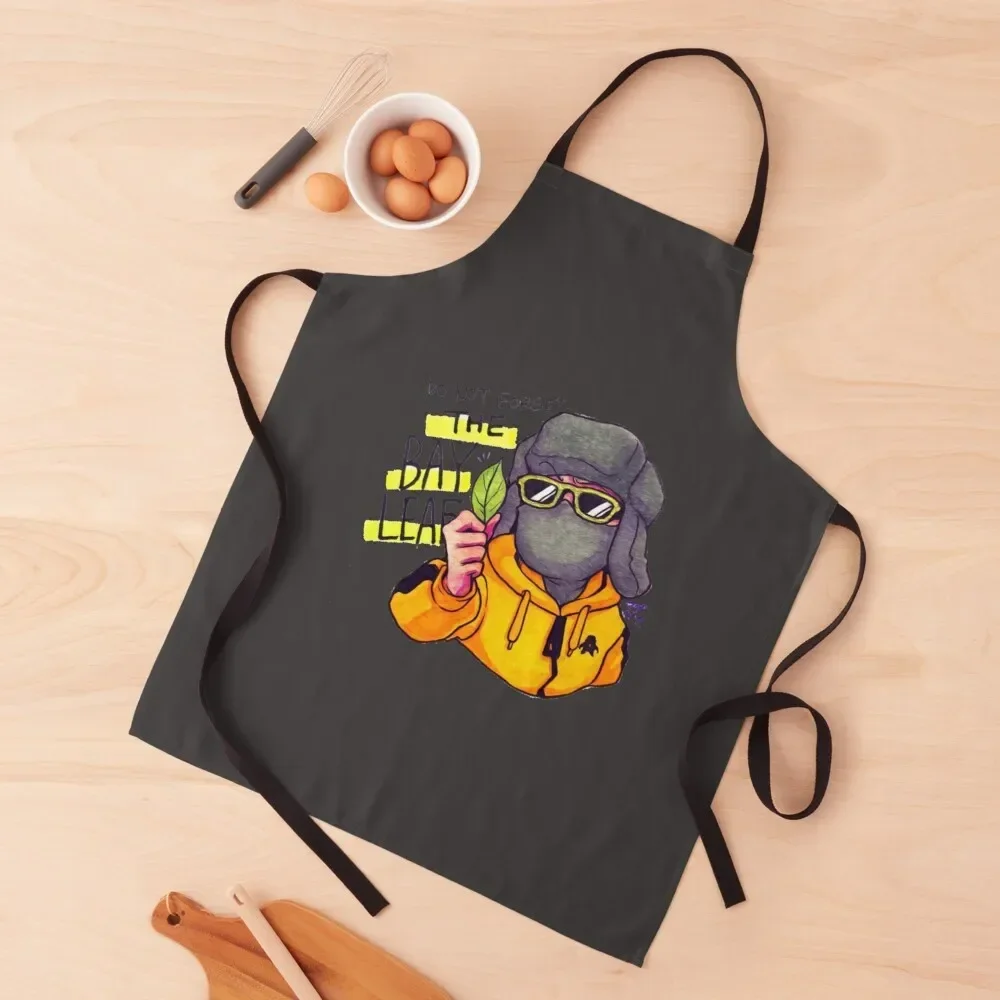 Life Of Boris Do Not Forget The Bay Leaf Apron Kitchen Kawaii Accessories Restaurant Apron