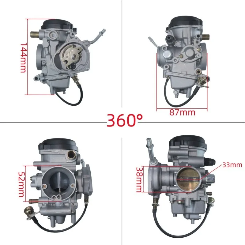 33mm PD33J Motorcycle Carburetor For Yamaha  YFM250 YFM350 YFM400 YFM450 Kodiak 400 450 Big Bear 400 Grizzly 450 350 400 Carb
