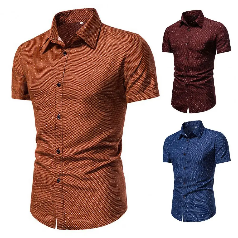 Summer Shirt for Men Daily Casual White Shirts Short Sleeve Button Down Slim Fit Male Social Blouse XL