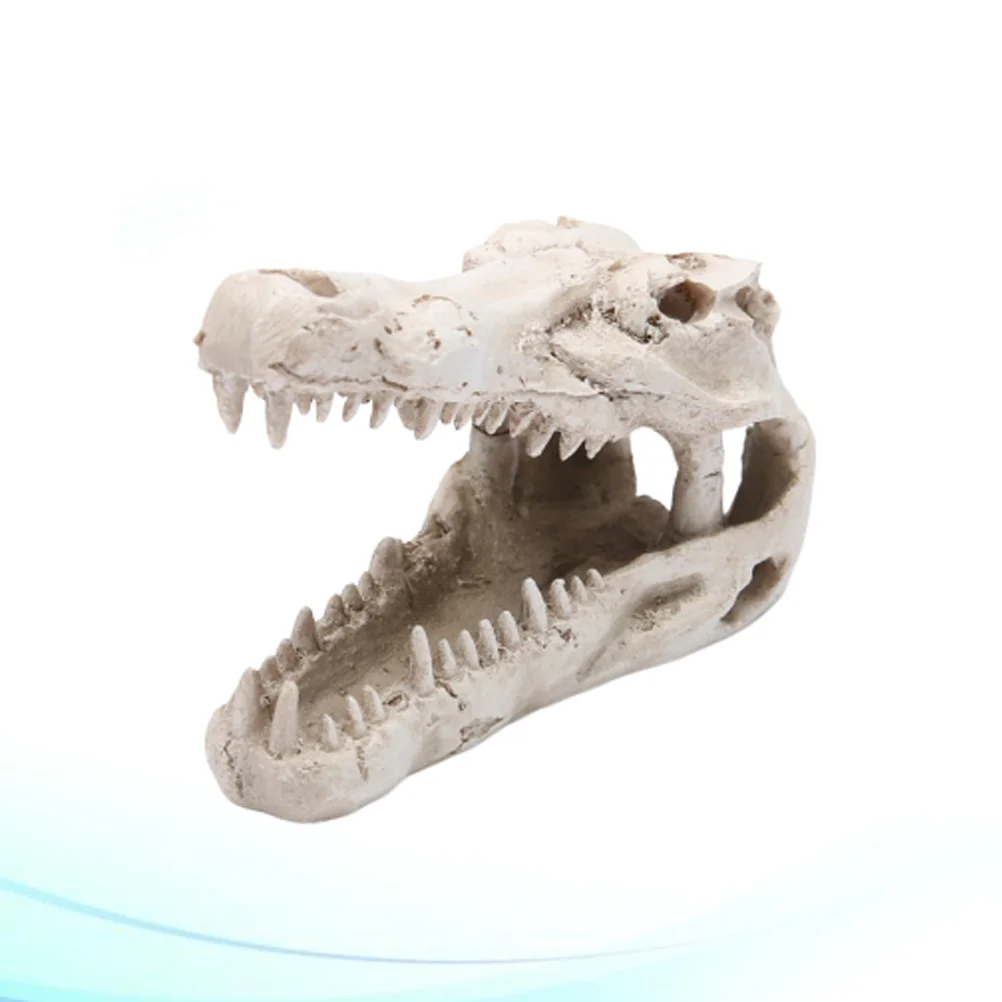 

Realistic Crocodile Head Ornament Eco-Friendly Resin Desktop Decor for Living Room Bedroom Car Unique Christmas Gift