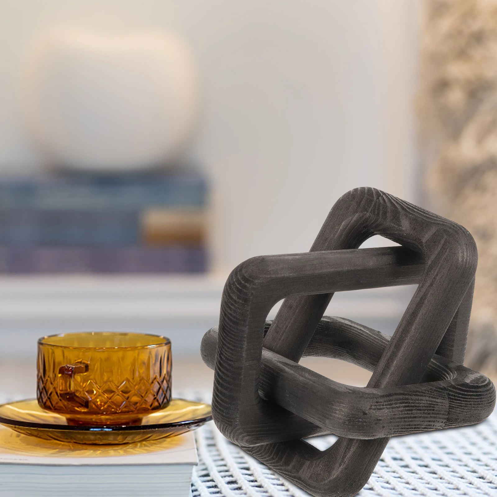 

Wooden Chain Wall Decor Rustic Style Home Decorations Living Room Shelf Accents Coffee Table Modern Housenaments