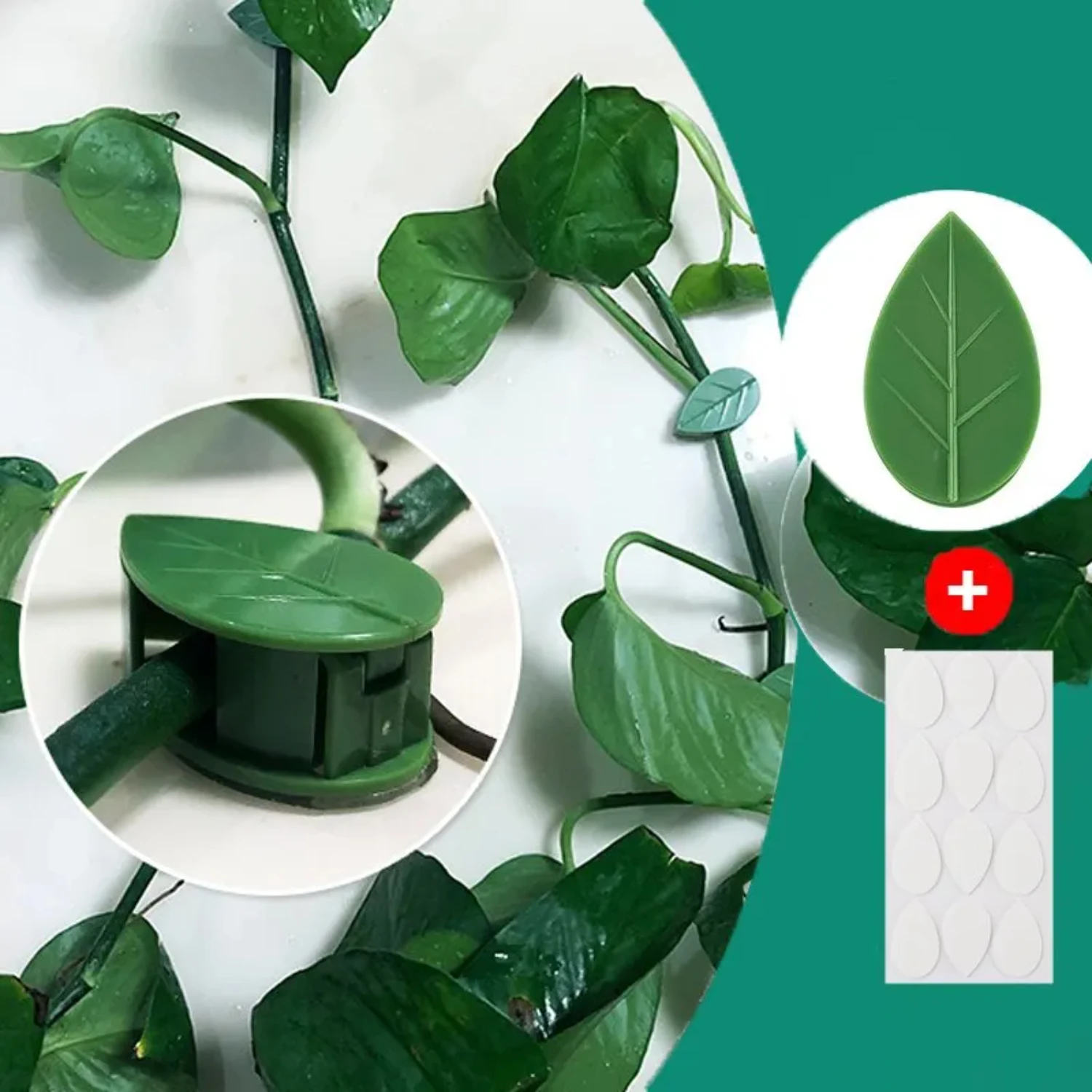 

10Pcs Plant Climbing Wall Fixer Leaf Type Green Plant Fixing Device Vine Clip Fastener Snap Traction Shaping Locksmith tools