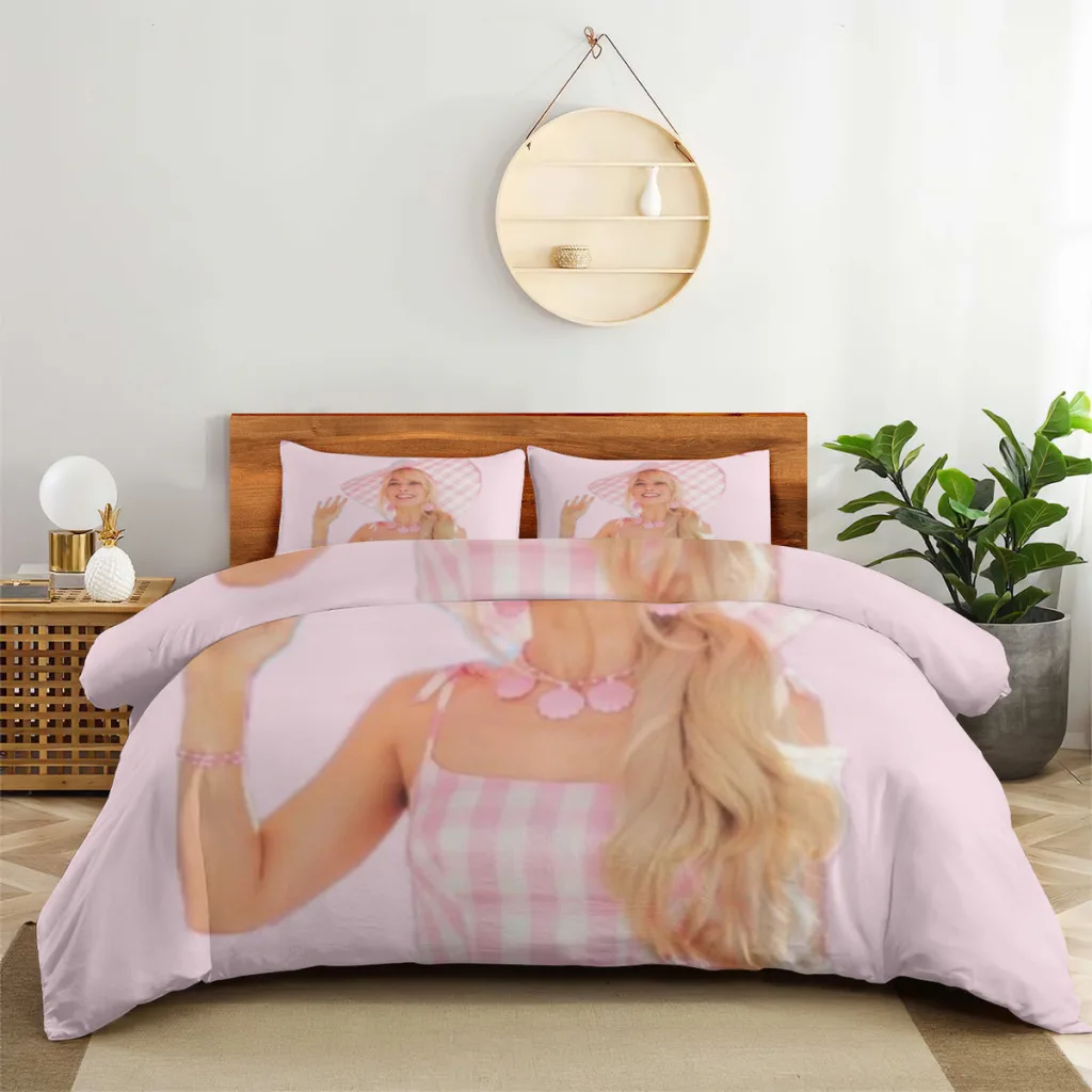 

Barbie Double Bed Sheets Set Complete Case Double Linen Quilt Cover
